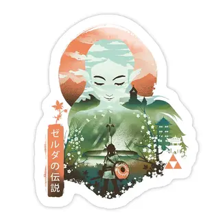 Fuzzy Ink Zelda Sticker
