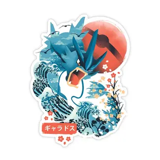 Fuzzy Ink Gyrados Sticker