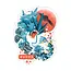 Fuzzy Ink Gyrados Sticker