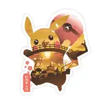 Fuzzy Ink Pikachu Sticker