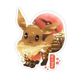 Fuzzy Ink Eevee Sticker