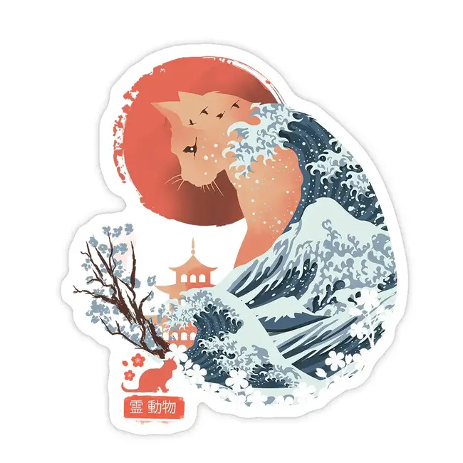 Fuzzy Ink Fuzzy Ink Sticker Japanese Cat