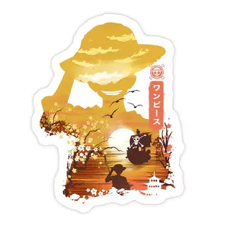 Fuzzy Ink One Piece Sticker