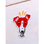 Emily Petrilla Illustrations Dog Face Sticker