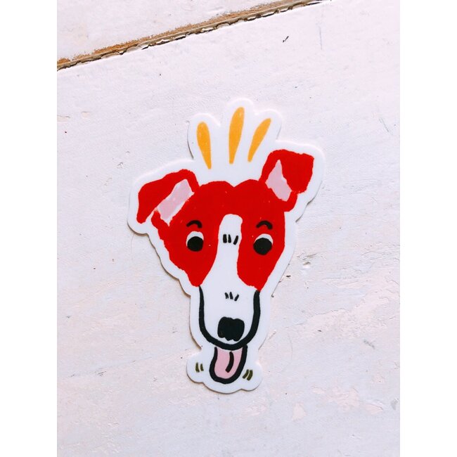 Emily Petrilla Illustrations Dog Face Sticker