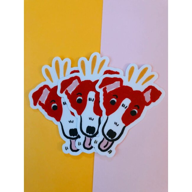 Emily Petrilla Illustrations Dog Face Sticker