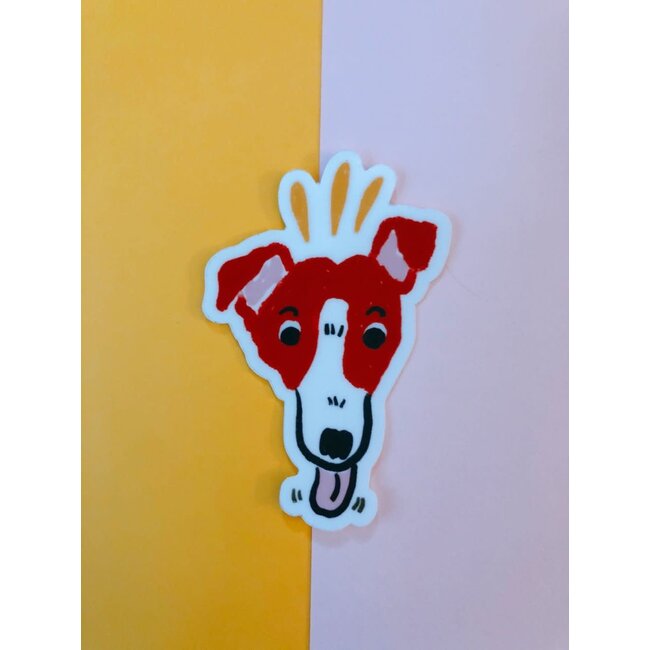 Emily Petrilla Illustrations Dog Face Sticker