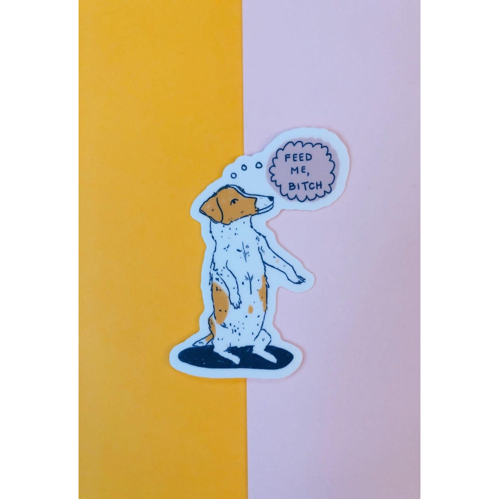 Emily Petrilla Illustrations Feed Me Dog Sticker