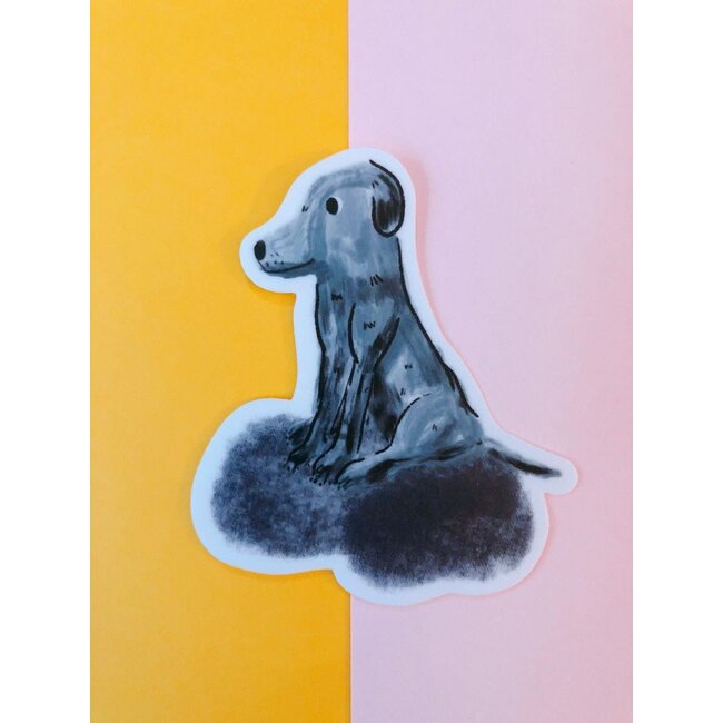 Emily Petrilla Illustrations Grey Dog Sticker