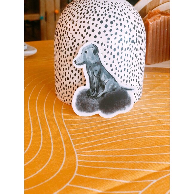 Emily Petrilla Illustrations Grey Dog Sticker