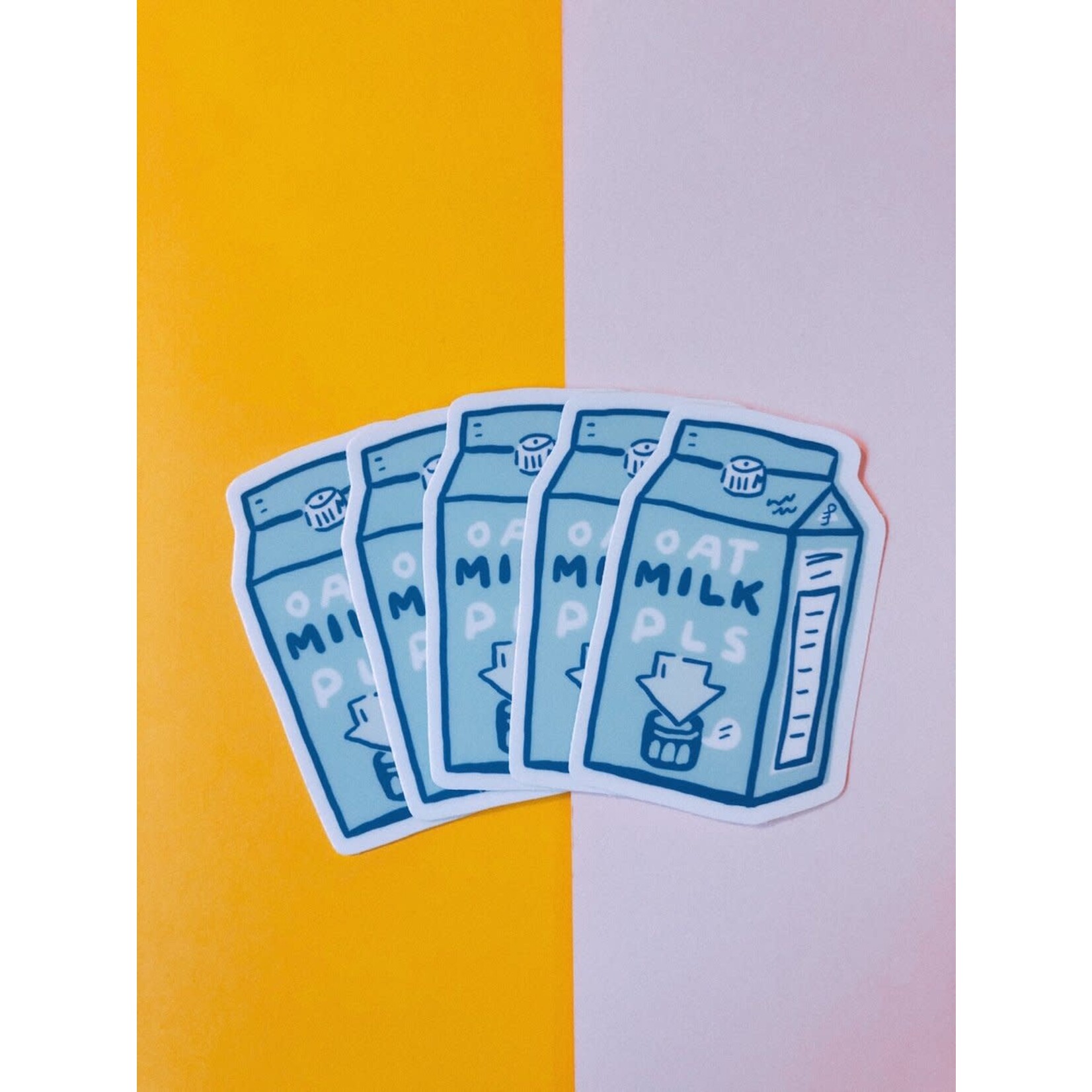 Emily Petrilla Illustrations Oat Milk Pls Sticker