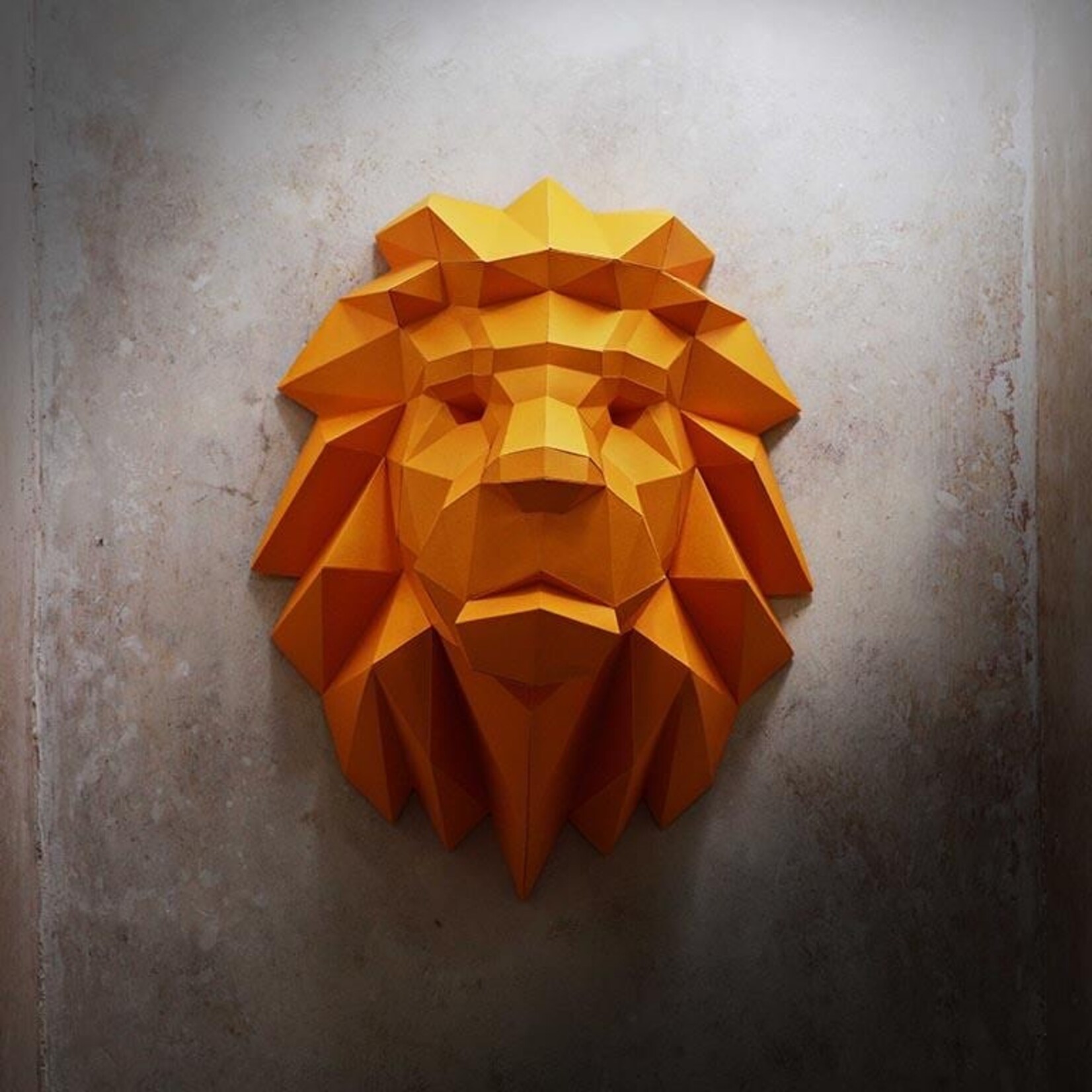 Paper Model Kit Lion Head