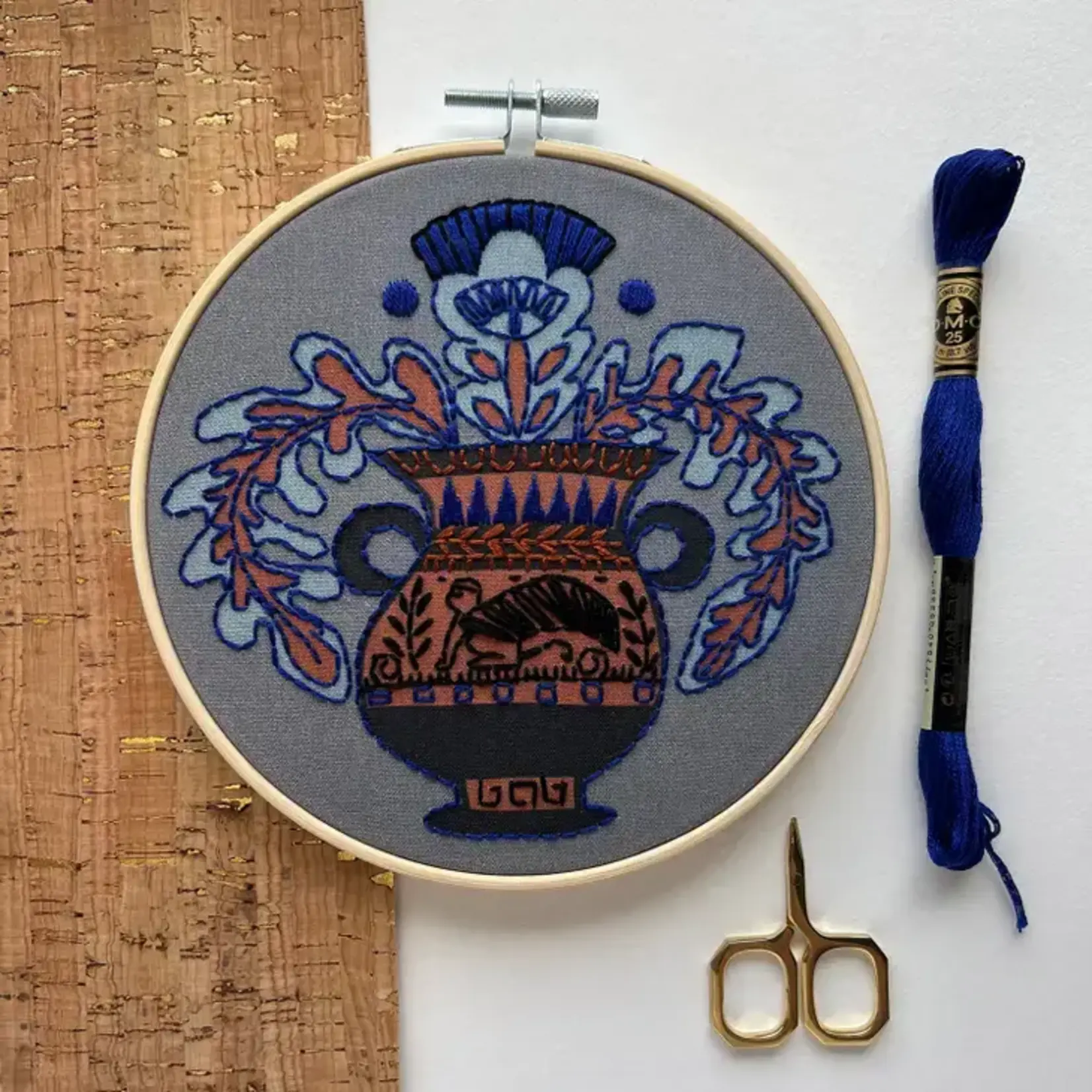 Rikrack Embroidery Kit Vase