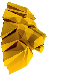 Paper Model Kit Lion Head