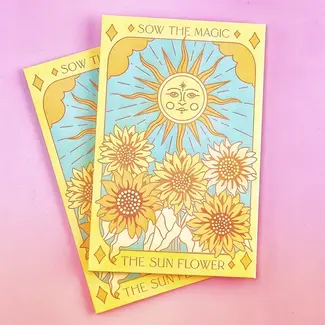 Sow the Magic Tarot Garden + Gift Seed Packet The Sunflower - Ring of Fire