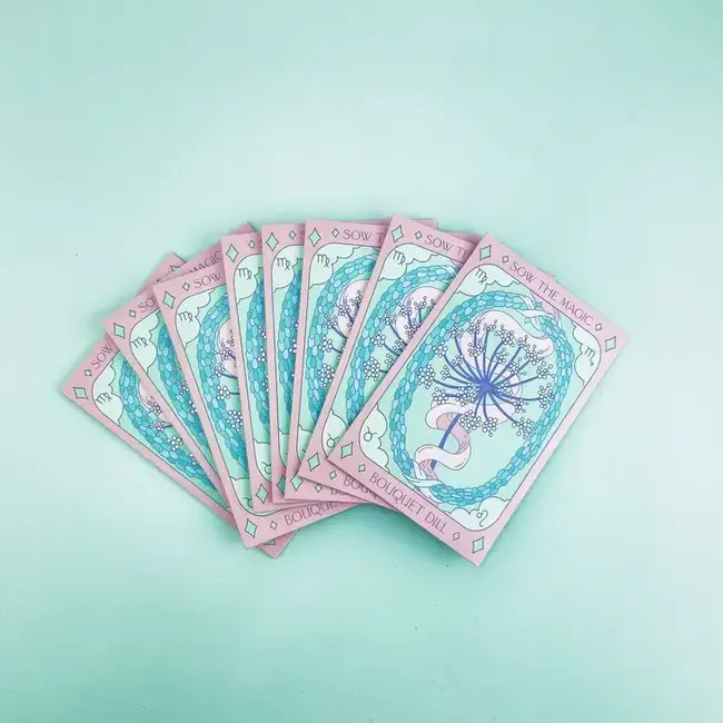 Sow the Magic Tarot Garden + Gift Seed Packet Bouquet Dill