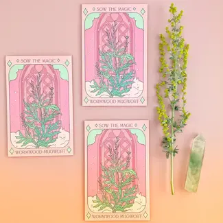Sow the Magic Tarot Garden + Gift Seed Packet Wormwood Mugwort
