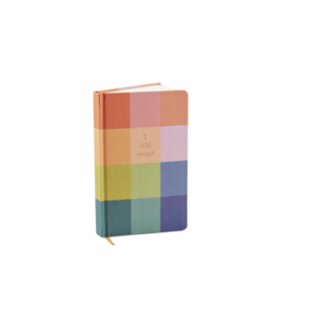 Bookcloth Journal Rainbow Check 5.125 x 8.25