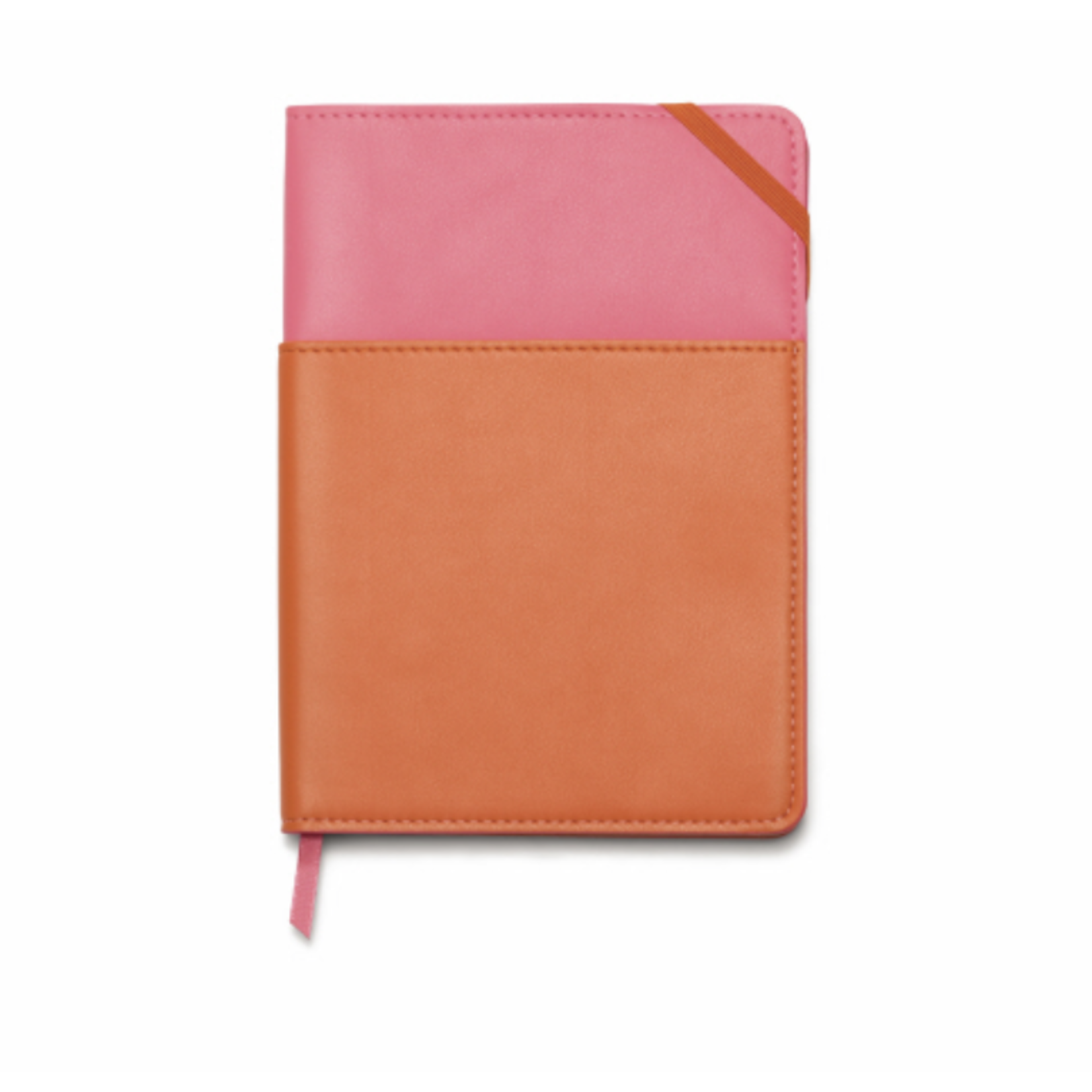 Vegan Leather Pocket Journal 7x9" Pink + Chili