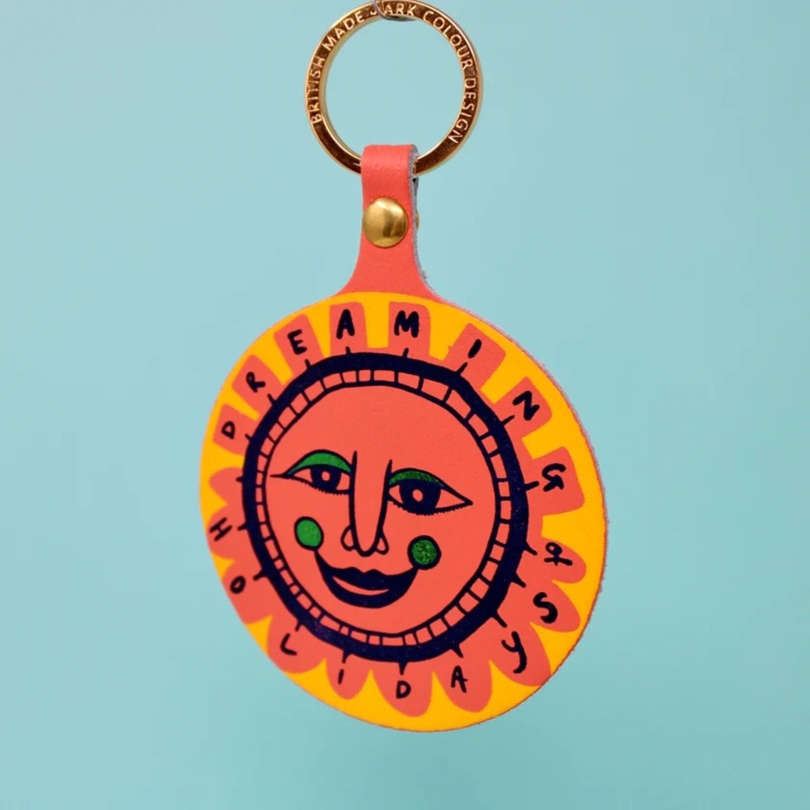 Key Fob Dreaming of Holidays Coral