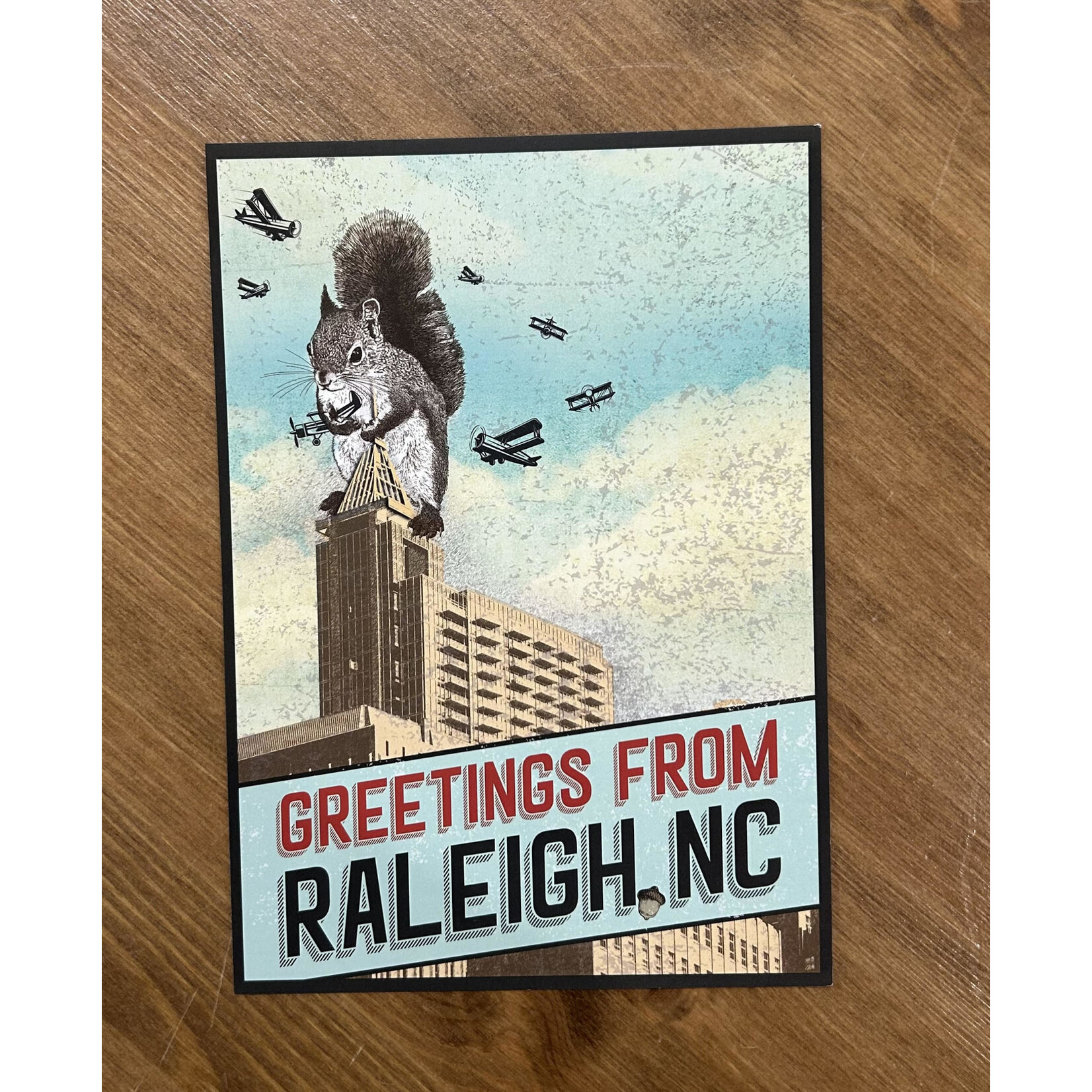 Squirrel Cut Designs Greetings from Raleigh Postcard