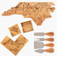 NC Set Charcuterie Board + Cheese Tools + Coasters