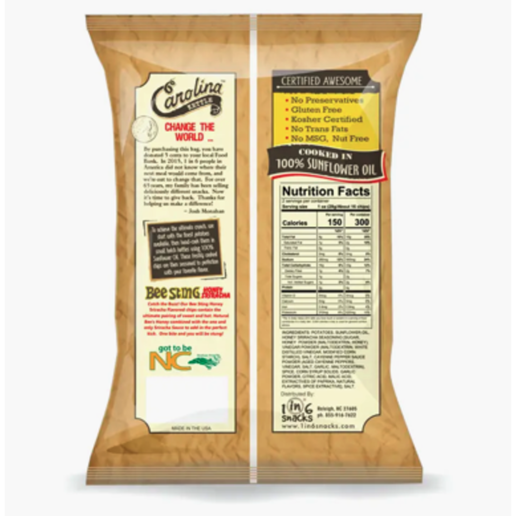 Carolina Kettle Chips Kettle Chips Honey Sriracha 5oz