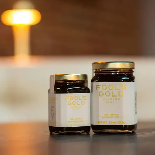 Fool's Gold Honey Rum Infused Buckwheat NC Honey - 5.75 oz