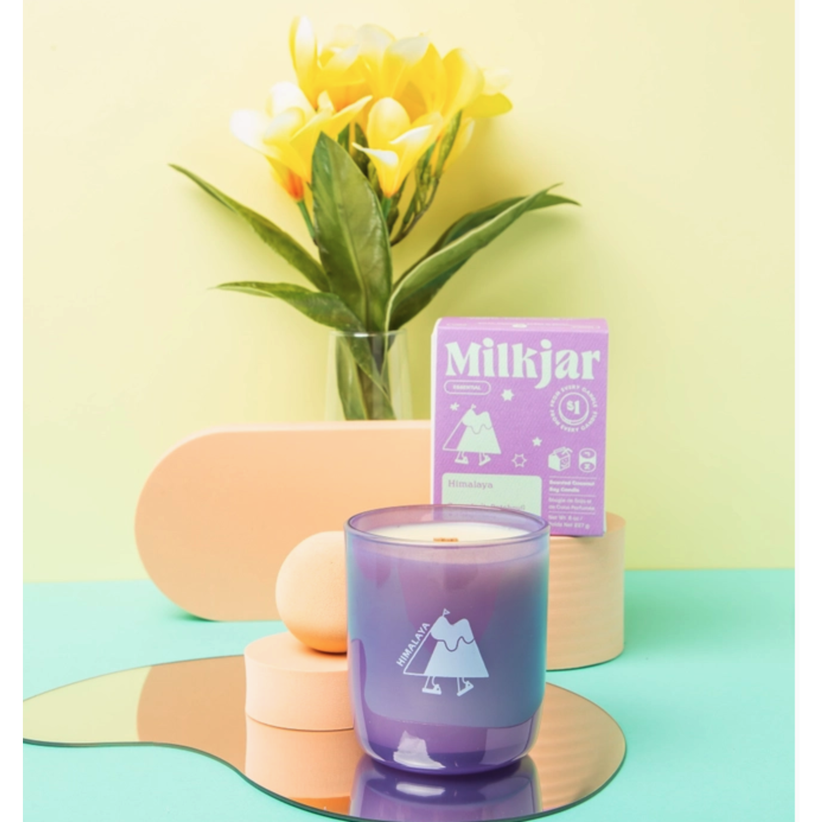 Milk Jar Himalaya Candle 8oz - Coconut Soy