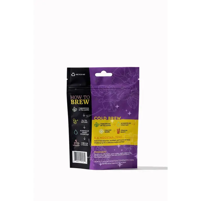 Full Moon Tea Company Blackberry Mojito Herbal Loose Leaf Tea