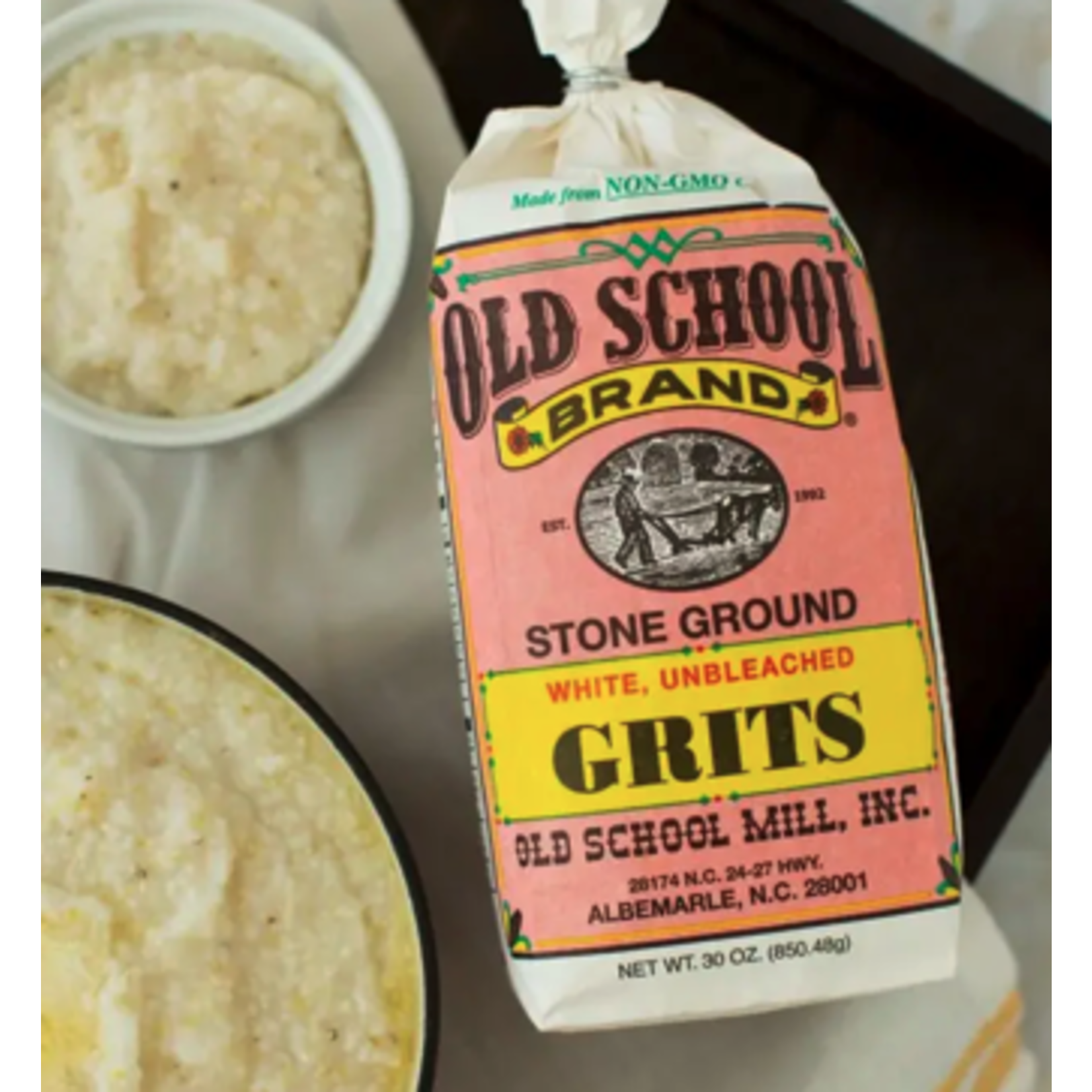 Old School Stone Ground White Grits 30oz