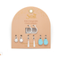 Interchangeable Charm Earrings Turquoise/Sky