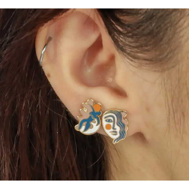 Yellow Owl Post Earrings Matisse