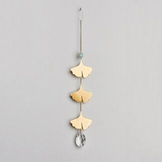 Suncatcher Botanical Leaf/Amazonite