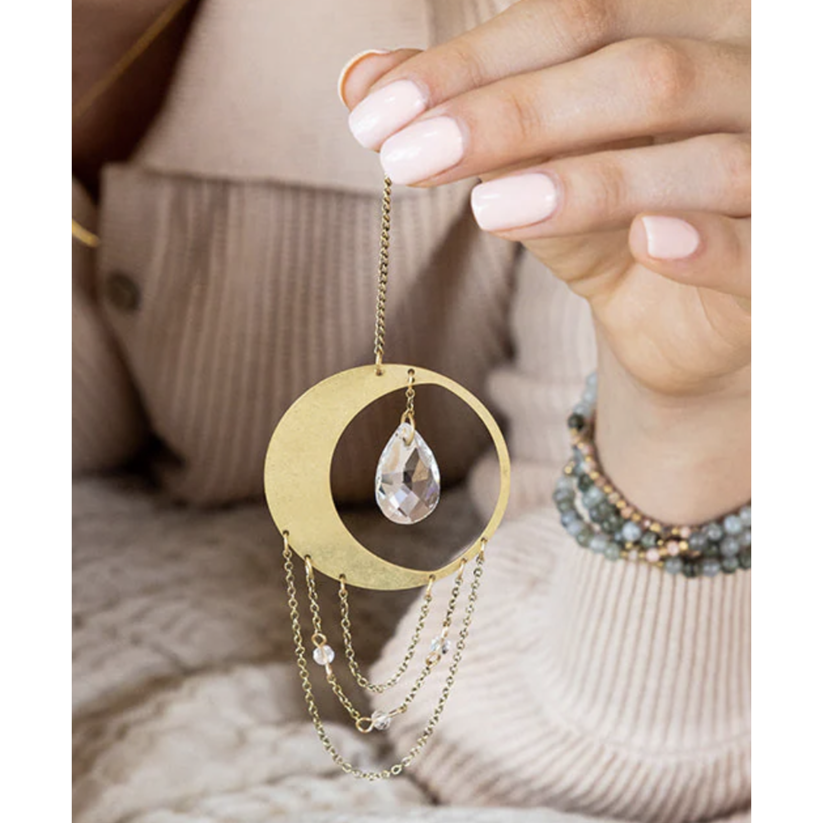 Mini Suncatcher Crescent Moon/Balance
