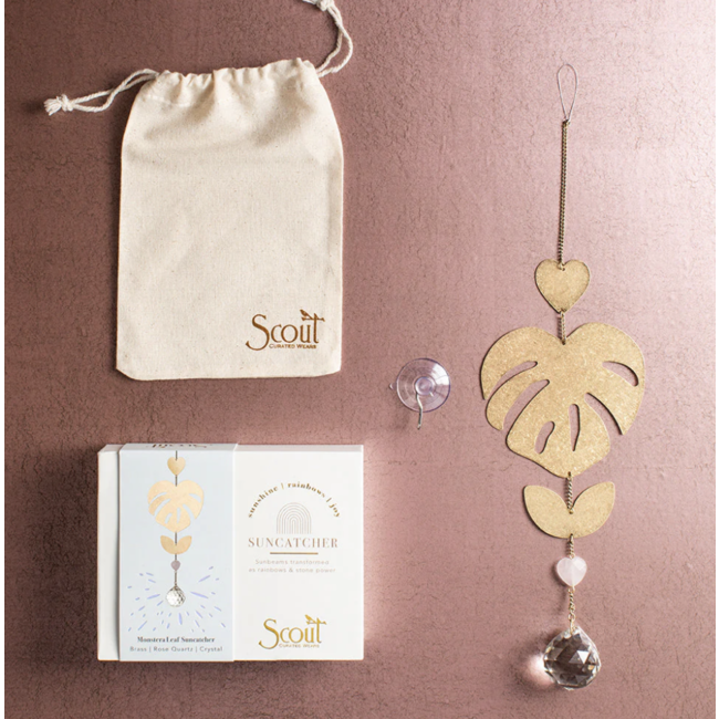 Suncatcher Monstera/Rose Quartz