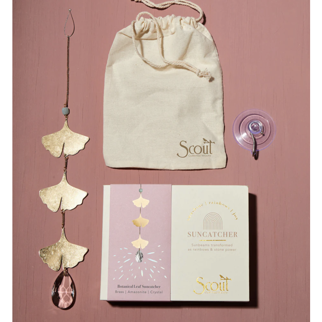 Suncatcher Botanical Leaf/Amazonite