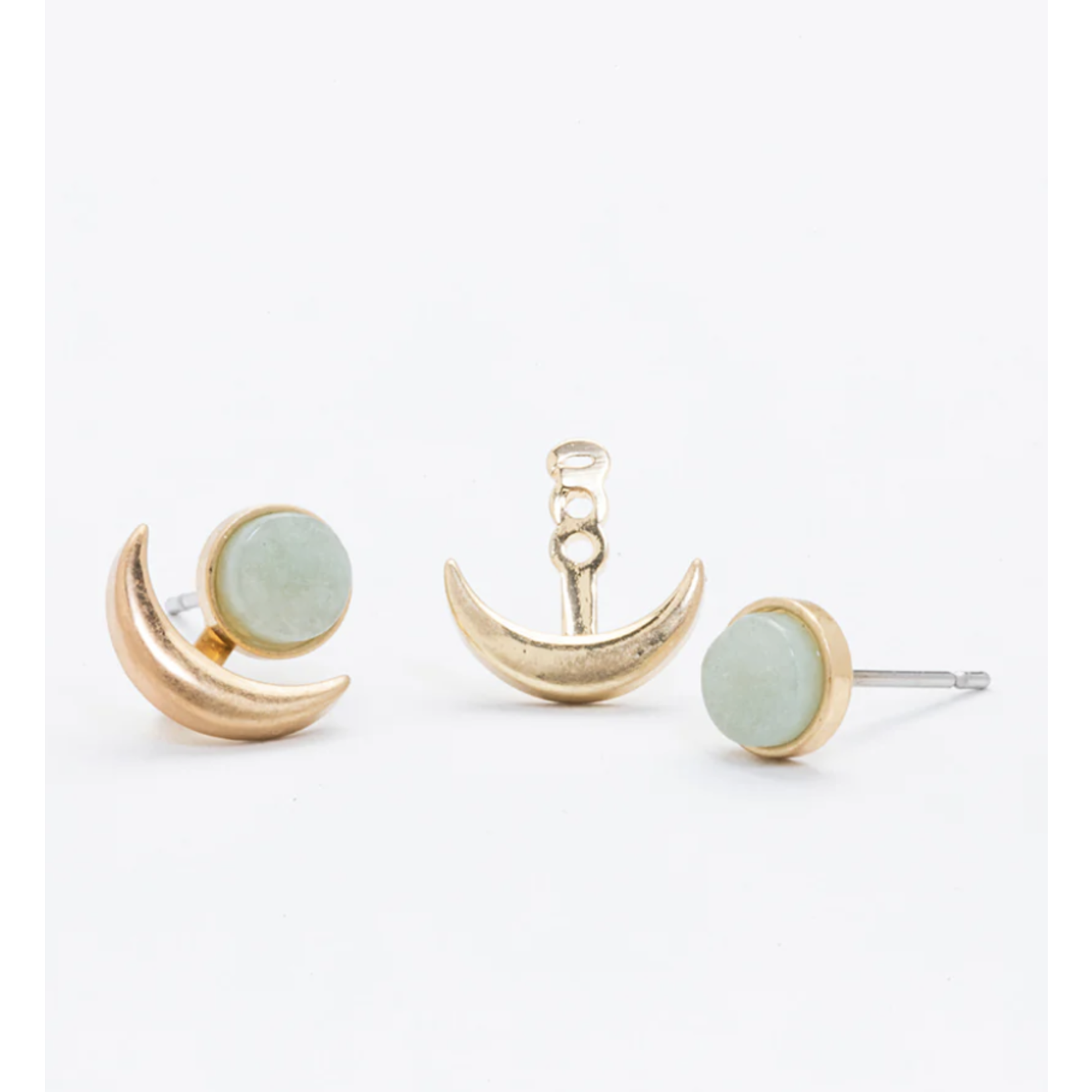 Stone Moon Phase Ear Jacket