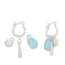 Interchangeable Charm Earrings Turquoise/Sky
