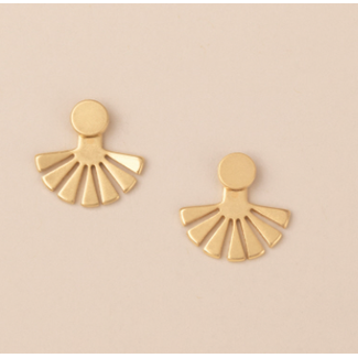 Refined Earrings Sunburst Ear Jacket