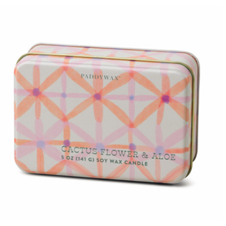 Everyday Tin 5oz Pink Flower - Cactus + Aloe