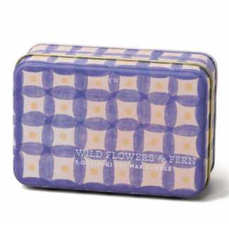 Everyday Tin 5oz Purple Plaid - Wildflowers + Fern