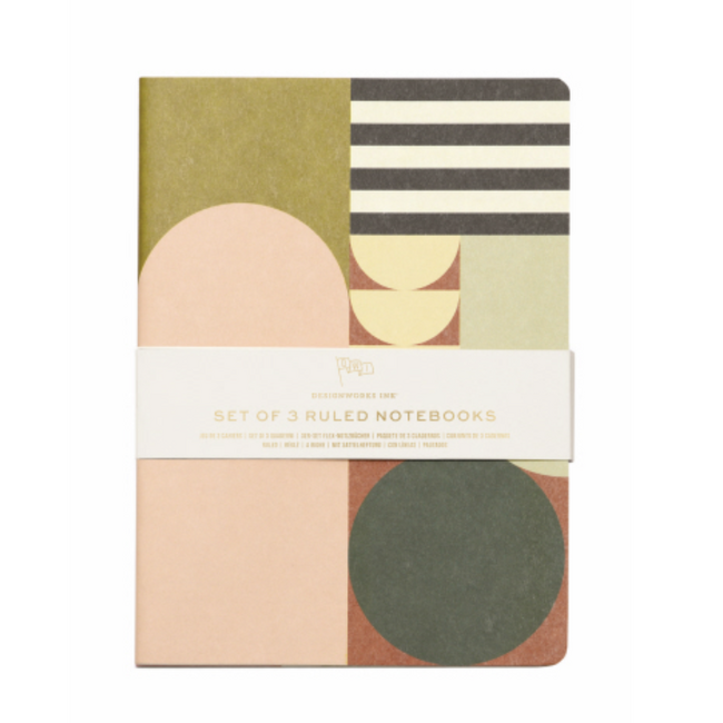 Flex Notebooks Saddle Stitch Set (3) Mod Geo