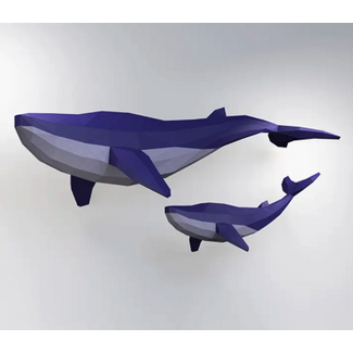 Paper Model Kit 3D Whale