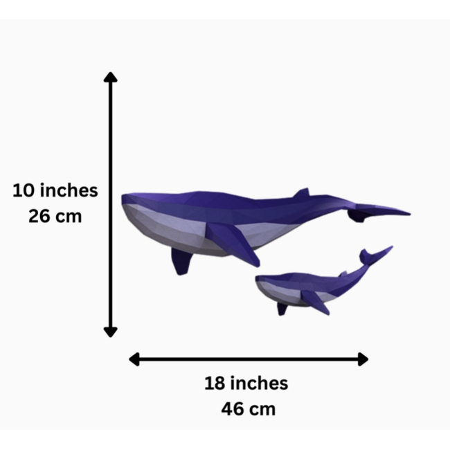 Paper Model Kit 3D Whales