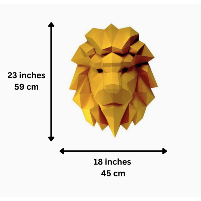 Paper Model Kit Lion Head