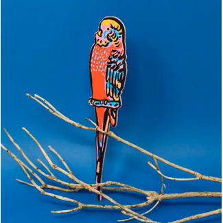 Leather Bookmark Parakeet