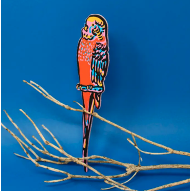 Leather Bookmark Parakeet