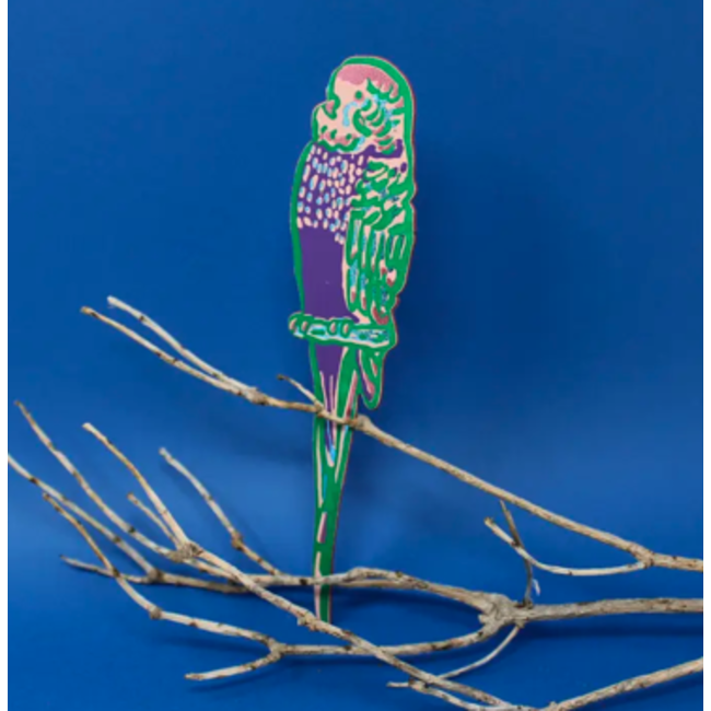 Leather Bookmark Parakeet