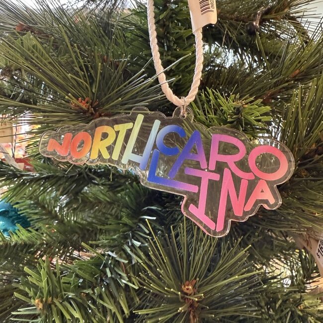 Savannah Bridges NC Clear Rainbow Ornament